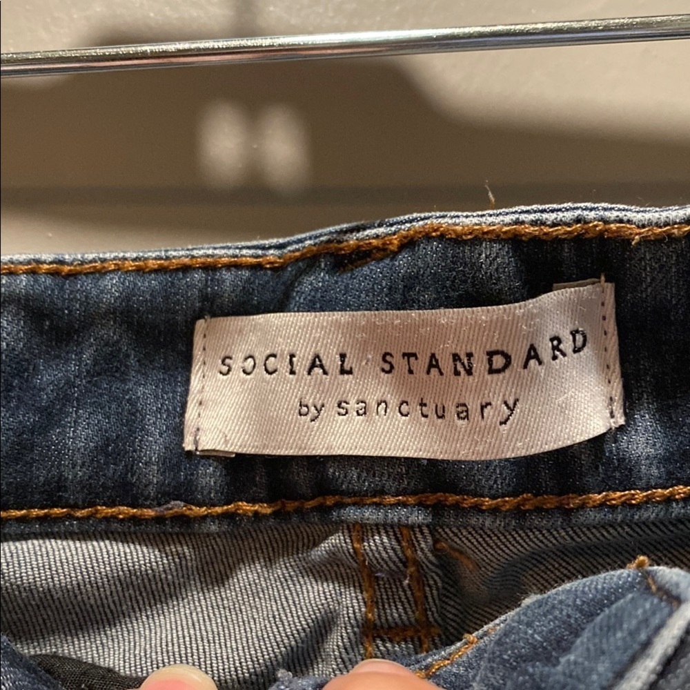 Sanctuary Skinny Jeans 4 High Rise Raw Hem - Picture 2 of 6